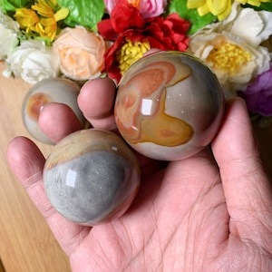 Polychrome Jasper Sphere, Desert Jasper Crystal Sphere, Root Chakra, Polychrome Jasper Stone, Beautiful Ethically Sourced Crystals