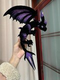 Fantasy Dragon Plush - Handmade with Pipe Cleaners, 45 cm Soft & Poseable, Filled Toy, Unique Gift for Kids and Collectors\uff0cMother's Day gift