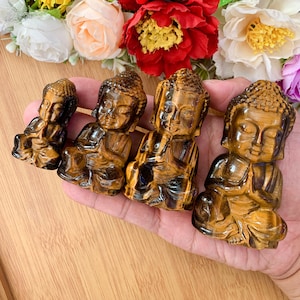 Yellow Tiger Eye Stone Buddha Carved, Handmade,Crystal sculpture, Crystal Buddha, Crystal Heal,Reiki Heal,Crystal Carved,Gifts
