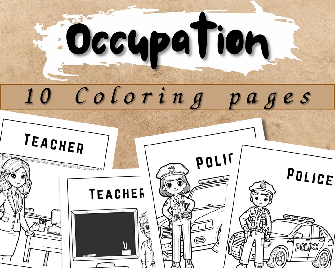 Community Helpers Coloring Pages for Kids Ages 7-10 Printable PDF ...