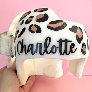Leopard Print Doc Band Decals: Baby Helmet Stickers, Cranial Band Decoration