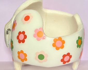 Retro Flower Baby Helmet Stickers: Cranial Band Decals