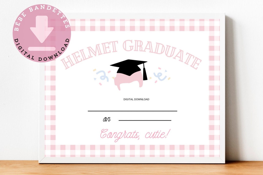 Helmet Graduation Certificate for Girls Baby Band Helmet Cranial Boys Baby Helmet Cranial Helmet