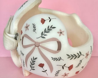 Fall Floral Cranial Helmet Decal: Baby Girl Bow Doc Band Decoration