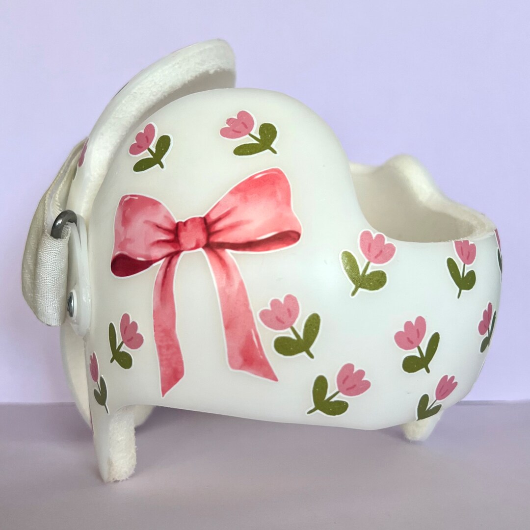 Floral Decals Cranial Helmet Decals for Girls Bow Cranial Helmet Bow