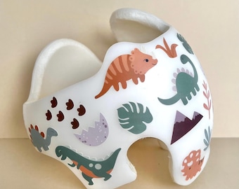 Dinosaur Cranial Band Decals: Dino Helmet Decor for Baby