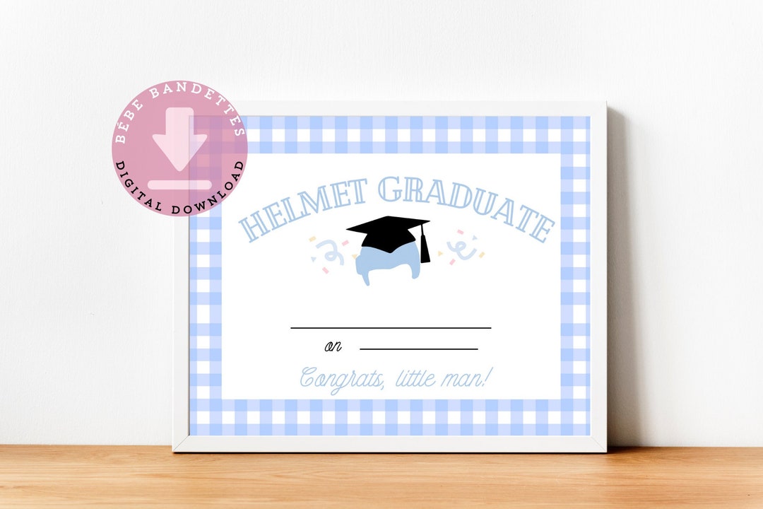 Helmet Graduation Diploma for Boys Baby Band Helmet Cranial Boys Baby Helmet Cranial Helmet
