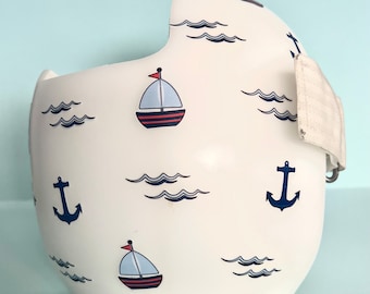 Nautical sailboat cranial band boy decal