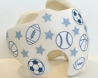 Calcomanía deportiva de banda craneal: decoración para cascos de fútbol, baloncesto y béisbol