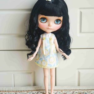 Handmade Sleeveless Dress and Lace Camisole Set for Blythe Dolls
