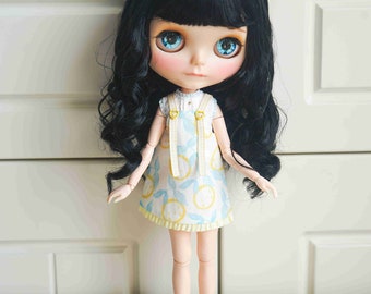 Handmade Sleeveless Dress and Lace Camisole Set for Blythe Dolls