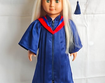 Graduation Cap and Gown for 18 Inch Dolls in Medium Blue With Gold Sash-other Colors Available - Etsy Graduation Cap and Gown for 18 Inch Dolls in Medium Blue With Gold Sash-other Colors Available - Etsy