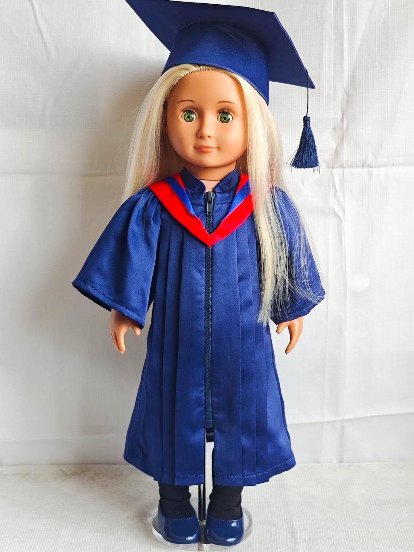 navy dress with black graduation gown A Line V Neck Navy Blue Lace Prom Dresses, Dark Navy Blue Lace Formal Graduation Dresses, US 12 / Blue as Pics / With Rush+$19.99 main image 1