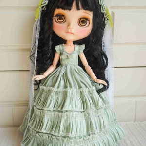 Handmade Blythe Doll Vintage Dress Ballgown Neo Blythe OB22, OB24