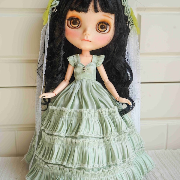 Robe vintage faite main pour poupée Blythe, robe de bal Neo Blythe OB22, OB24