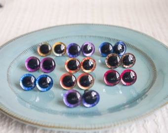 Cartoon 3D Glitter Plush Amigurumi Safety Eyes with Washers ( 12mm, 14mm, 16mm, 18mm, 20mm, 25mm, 30mm, 35mm, 40mm)B038