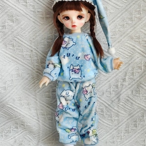YOSD Doll Clothes 1/6 BJD doll clothes Pajamas Sleepwear clothing set 3pcs