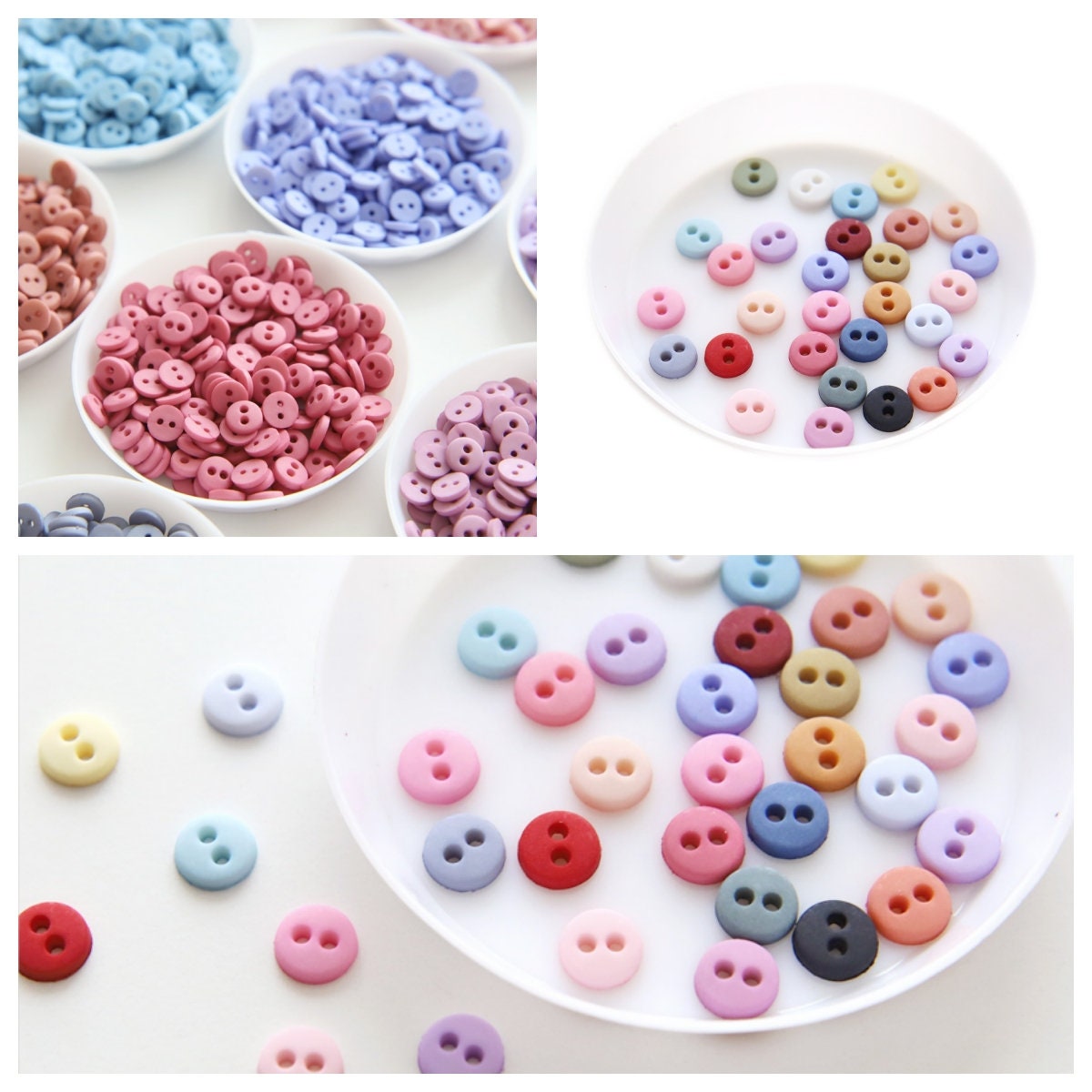 20 Pcs Tiny Matte Polyester Buttons – 4mm/6mm Doll Clothes - Etsy