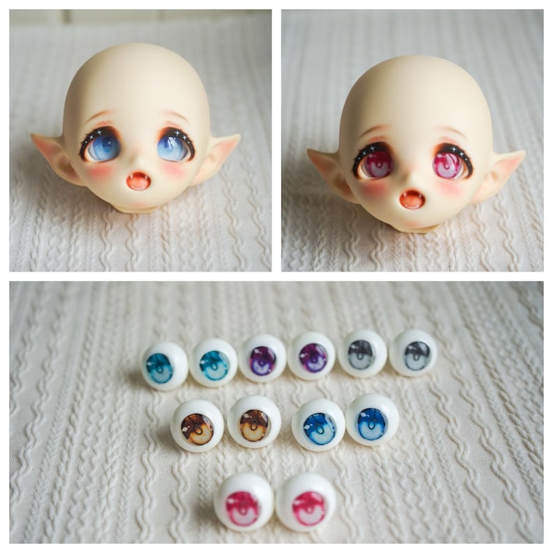 Bjd Anime Resin Doll Eyes 8mm/10mm/12mm/14mm/16mm/18mm/20mm/22m/24mm for Dd Sd Obitsu Azone Nendoroid EyeBall image 1