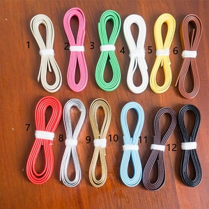 2Pcs 12Colors 5mm/0.2&quot; Leather Shoulder Straps, Doll Belt, Sewing Craft Supplies for Dolls, 46cm/18&quot;