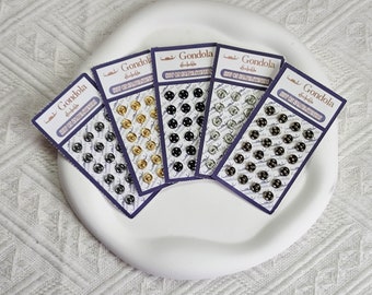 48 Pairs  two cards 6mm Mini Brass Metal Snaps, 5 Colors, Doll Clothes Buttons, Perfect for BJD and other dolls