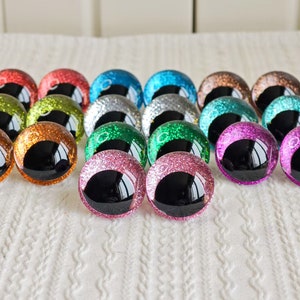 12-30mm Sparkling 3D Safety Eyes Ideal for Doll Making Crocheting and Amigurumi 10pairs Mix color zdjęcie 4