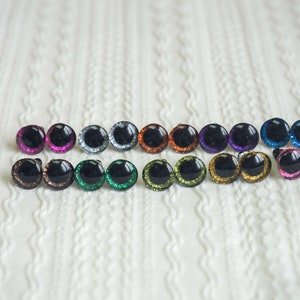 9-40mm Sparkling 3D Safety Eyes Ideal for Doll Making Crocheting and Amigurumi 2 pcs/1 pair image 3