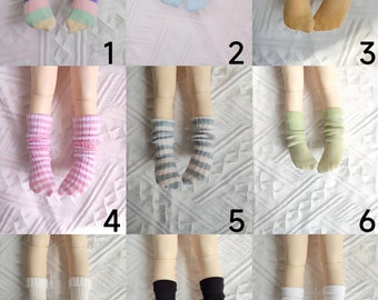 1/3 1/4 1/6 BJD Dolls Socks SD MSD socks, slouchy socks，  Knee socks, Lace socks