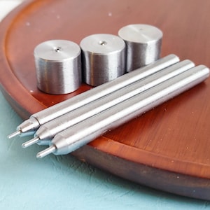 1.5mm 2mm 2.5mm Mini Eyelet Grommet Setter Washer Installation Tool with Base for Doll Clothes Sewing