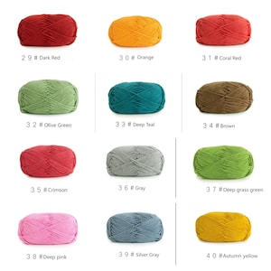 Vibrant 4-Ply Milk Cotton Yarn 50g Skein,52 Stunning Colors for Crochet, Knitting, Amigurumi zdjęcie 4