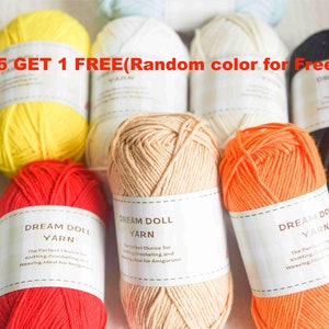 Filato di cotone al latte a 4 capi, vibrante - gomitolo da 50 g, 52 colori straordinari per uncinetto, maglia, amigurumi