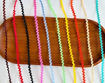 3mm Mini Rick Rack Trim 26 Colors Wavy Braid Ribbon for Doll Clothes Sewing Craft