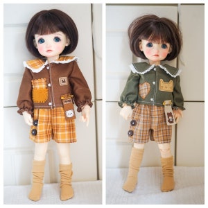 YOSD doll clothes 1/6 BJD SD doll clothes New Style Japanese kindergarten uniform 6Pcs set