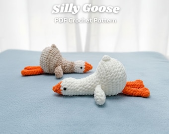No-Sew Silly Goose Amigurumi Crochet Pattern (Digital PDF)
