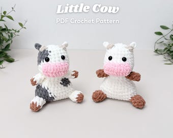 No-Sew Little Cow Amigurumi Crochet Pattern (PDF)
