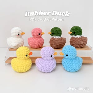 No-sew Rubber Duck Crochet Pattern, Mallard Crochet Pattern, Amigurumi Digital PDF files in English Deutsch Français Español Português
