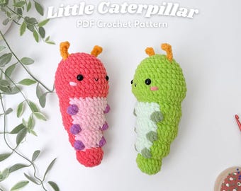 No-Sew Raupe Amigurumi Häkelanleitung (Digitales PDF)