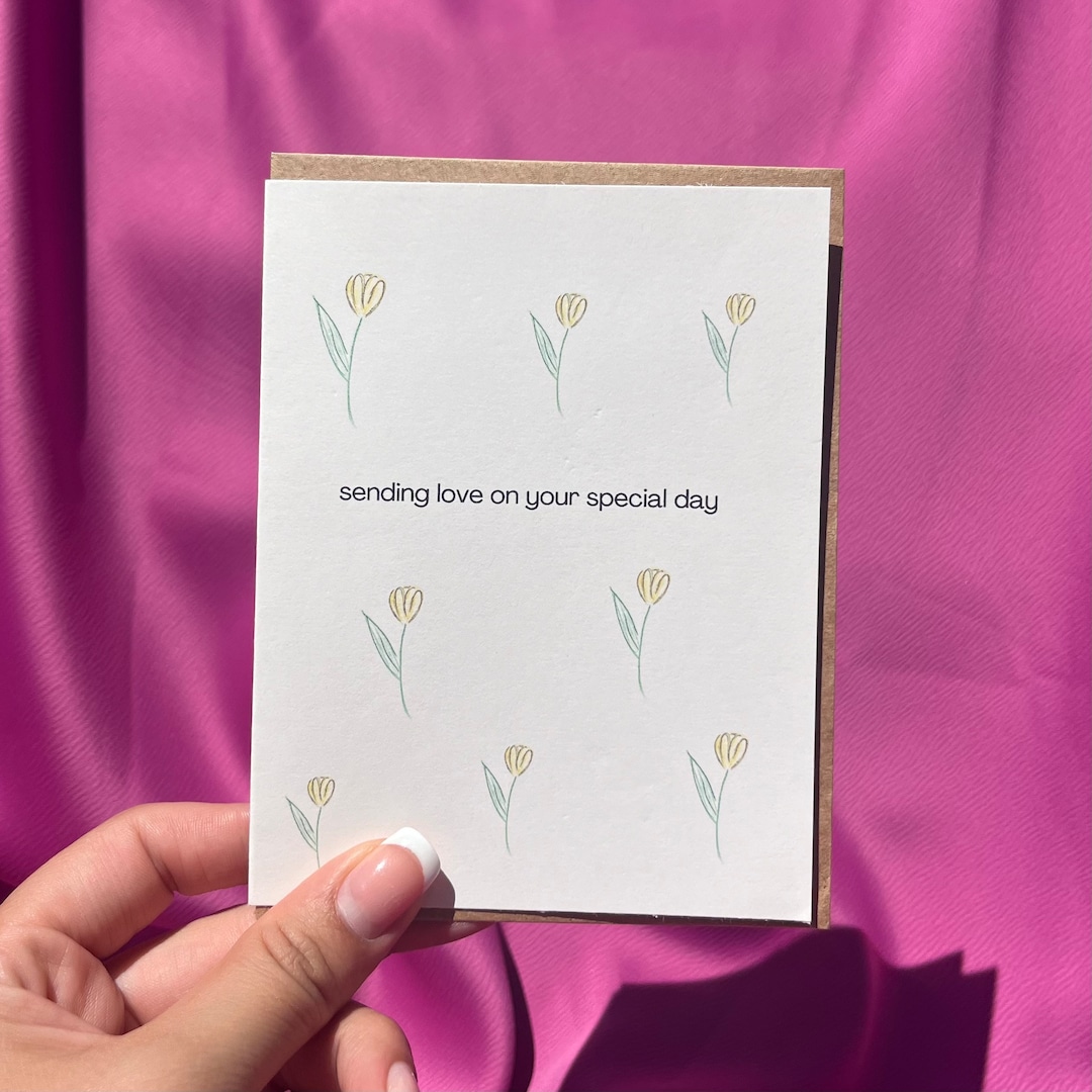 Sending Love | Tiny Flowers Greeting Card | Blank Greeting Card - Etsy