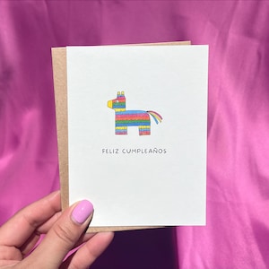 Feliz Cumpleaños | Happy Birthday | Spanish Greeting Cards | Blank Greeting Card