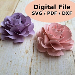Paper Rose Templates, Paper Flower svg, 3D Paper Flowers svg, Paper Rose svg, Rose Svg, Flower svg, Mini Rose Template for DIY Crafting