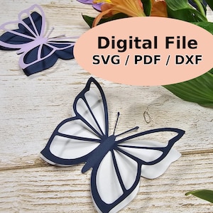 3D Butterfly SVG Template: DIY Cricut Files (Digital Download)