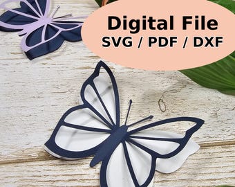 Plantilla SVG de mariposa 3D: Archivos Cricut (Descarga digital)