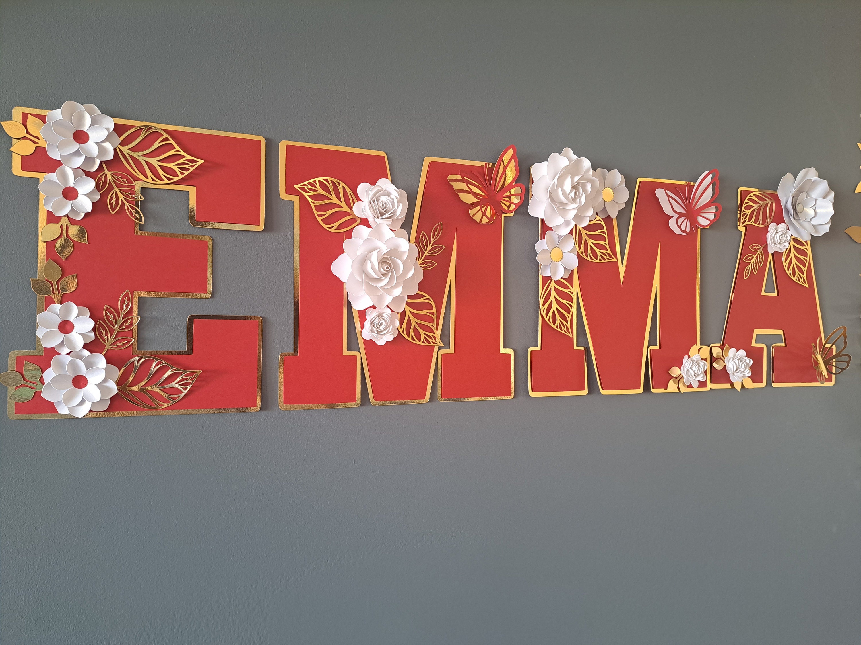 Custom Cardstock Letters Paper Party Letters Nursery Name Etsy