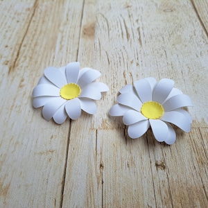 Gänseblümchen Blume/ Papierblumen Vorlage/ SVG Gänseblümchen/ DIY Papierblumen/ Gänseblümchen Blumenmuster mit Anleitung/ 3D Gänseblümchen/einfache DIY Blume