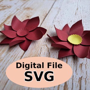 DIY Violet Paper Flower Template: SVG Pattern & Tutorial (Digital Download)