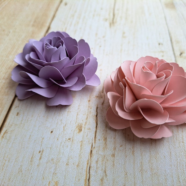 Paper Rose Templates, Paper Flower svg, 3D Paper Flowers svg, Paper Rose svg, Rose Svg, Flower svg, Mini Rose Template for DIY Crafting