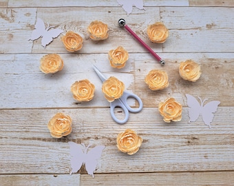 Handmade Paper Peonies (Set of 12): Elegant Nursery Decor