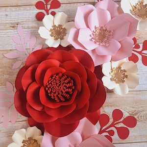 Ensemble de roses bricolage, kit de fleurs en papier à faire soi-même, fleurs en papier faites main, décoration bricolage, fleurs artisanales, décoration de mariage, anniversaire, ensemble de roses pour chambre de bébé