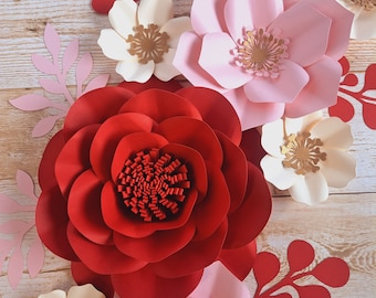 Kit de flores de papel faça você mesmo: conjunto de rosas artesanais, decoração de casamento