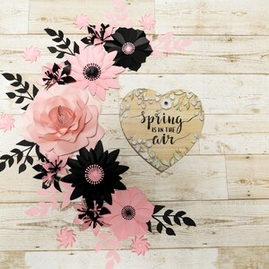 Set di fiori di carta/Decorazioni da parete con fiori di carta per la cameretta dei bambini/Decorazione con fiori da parete/Fiori della cameretta dei bambini per bambina/Kit di fiori di carta fai da te